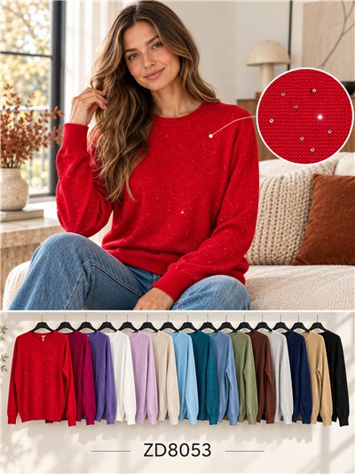Jersey de punto fino con lentejuelas 2