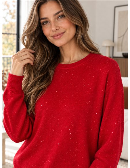 Jersey de punto fino con lentejuelas