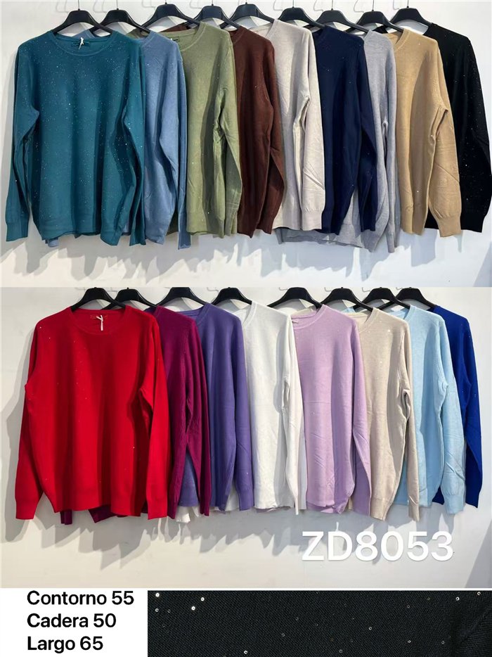 Jersey de punto fino con lentejuelas