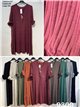 Vestido midi de punto canalé con collar