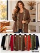 Jersey talla grande efecto doble con ribete leopardo