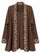 Jersey talla grande efecto doble con ribete leopardo