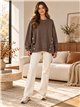 Sudadera amplia botones