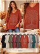 Jersey de punto fino talla grande árbol strass