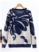 Jersey de pelo suave flores grandes
