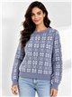 Ditsy floral fuzzy sweater