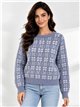 Ditsy floral fuzzy sweater