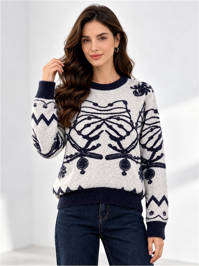 Jersey de pelo suave estampado