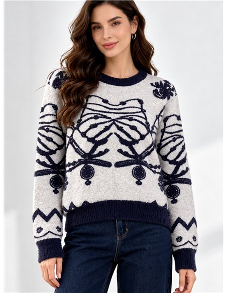 Jersey de pelo suave estampado