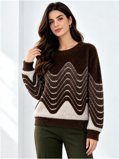 Jersey de pelo suave ondas