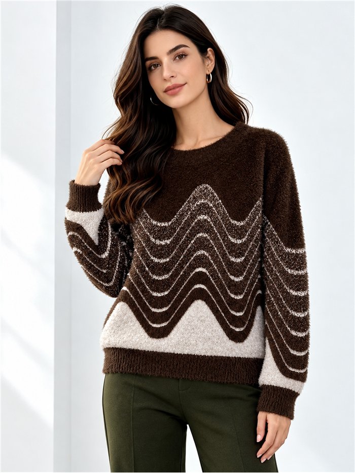 Jersey de pelo suave ondas