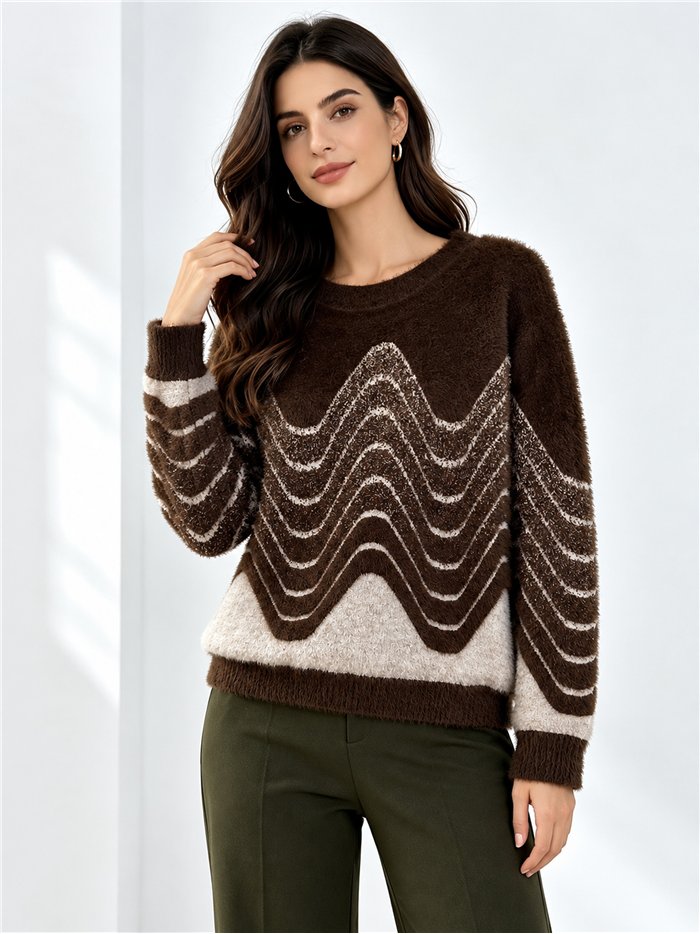 Jersey de pelo suave ondas
