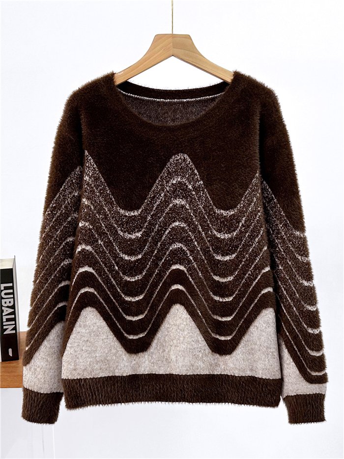 Jersey de pelo suave ondas