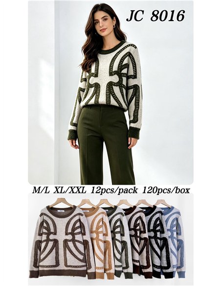 Motifs graphiques pour pulls en poils doux