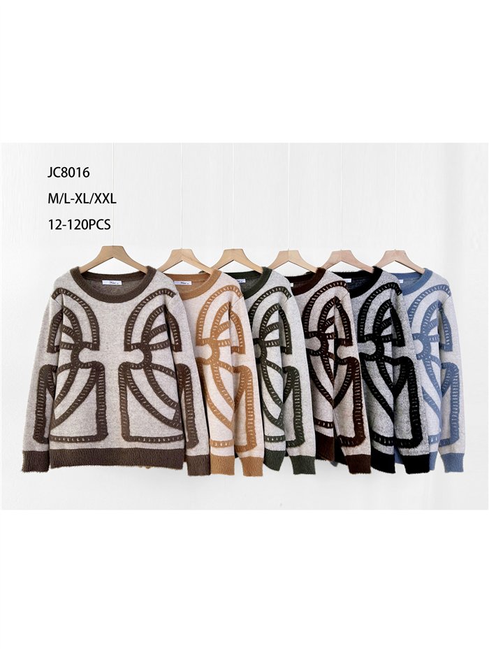 Motifs graphiques pour pulls en poils doux