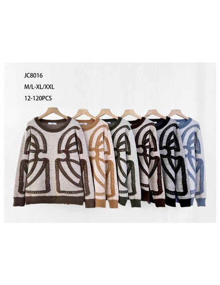 Motifs graphiques pour pulls en poils doux