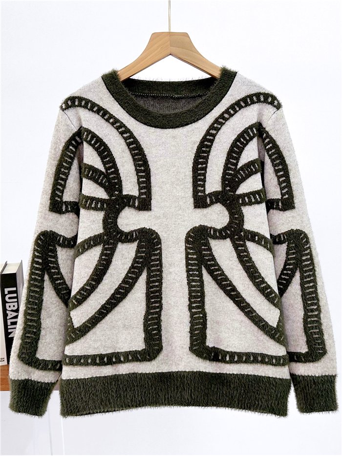 Motifs graphiques pour pulls en poils doux