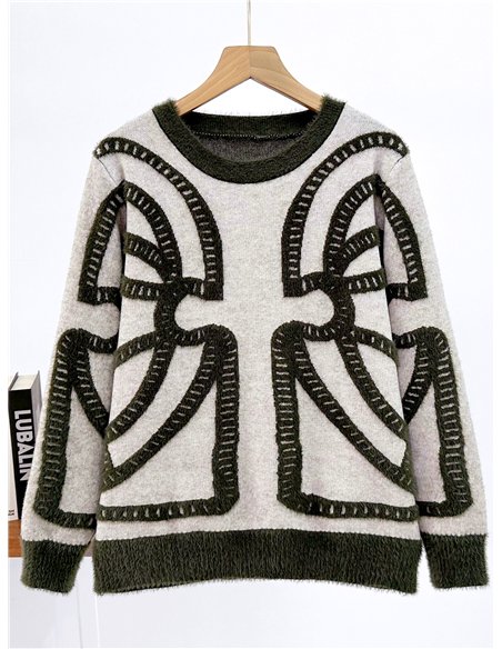 Motifs graphiques pour pulls en poils doux