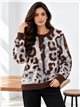 Abstract animal fuzzy sweater