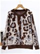 Abstract animal fuzzy sweater