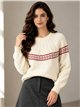 pull en maille à bordure nordique