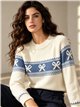 Pull tricoté à bordure nœud