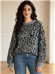 Jersey de punto animal print