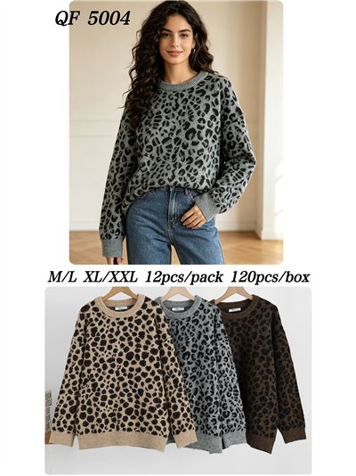 Jersey de punto animal print 2