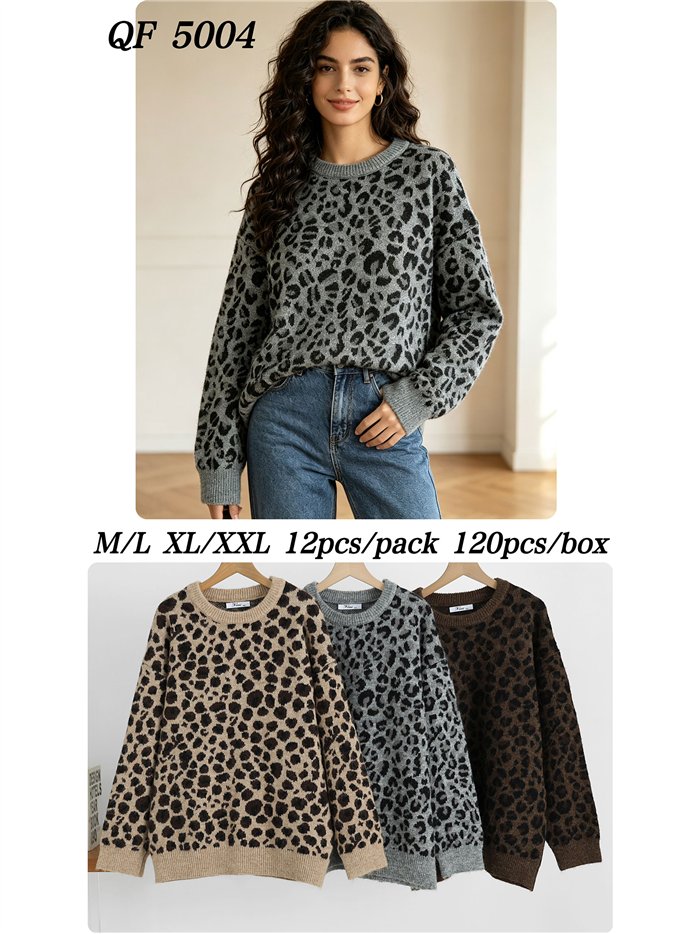 Jersey de punto animal print