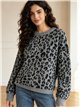 Jersey de punto animal print