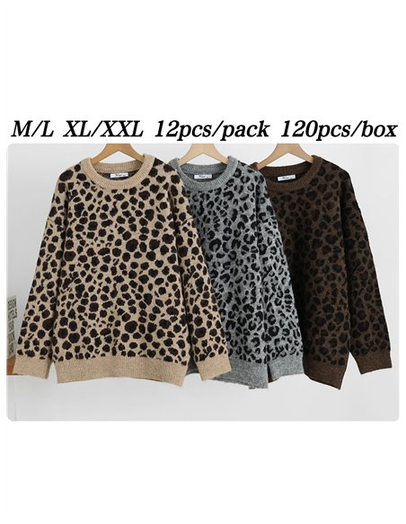 Jersey de punto animal print