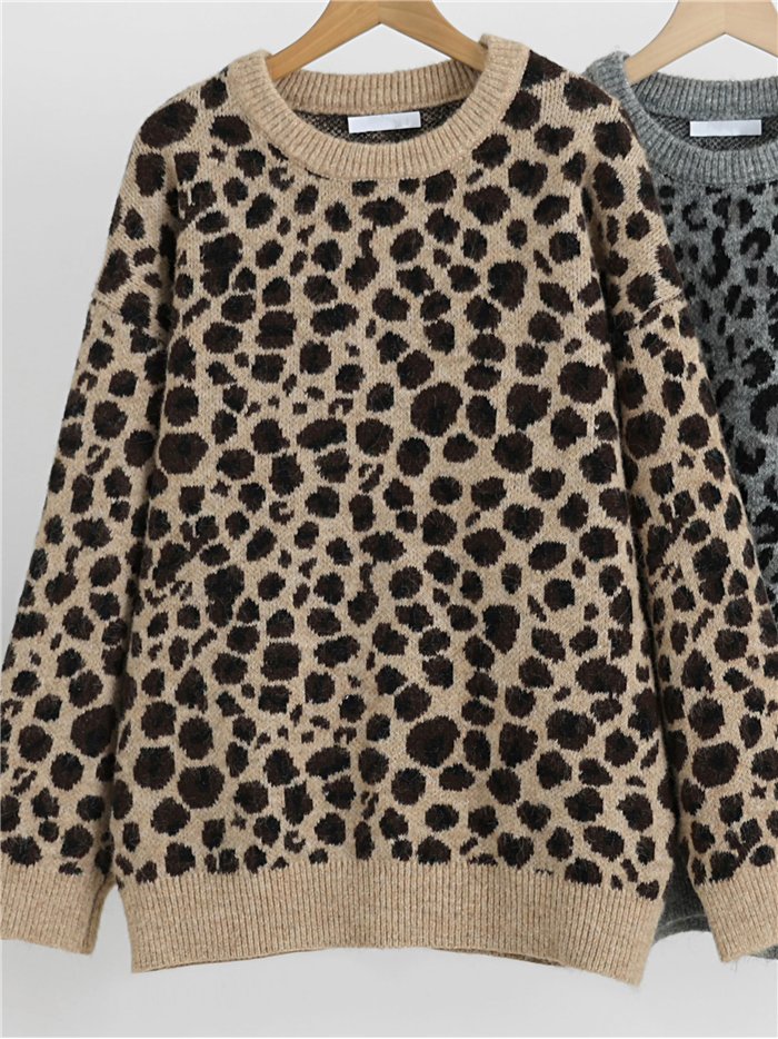 Jersey de punto animal print