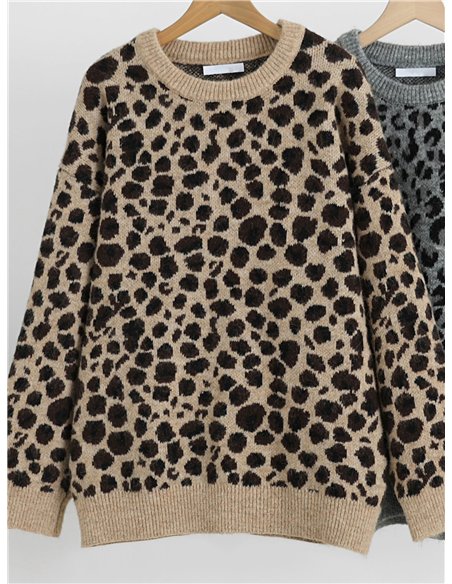 Jersey de punto animal print