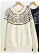 Jersey de punto cenefa nórdica y botones