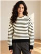 Relaxed striped knit sweater