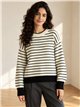 Relaxed striped knit sweater