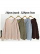 Pull en maille ajourée à col en V