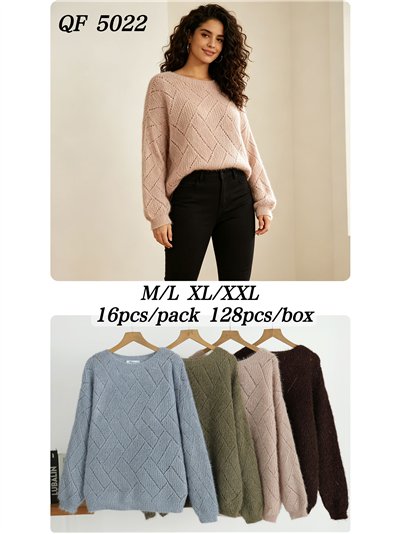 pull en maille ajourée géométrique 2