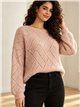 pull en maille ajourée géométrique