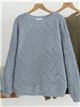 pull en maille ajourée géométrique