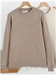 Pull basique en maille à col rond