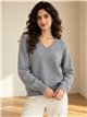Essential V-neck knit sweater