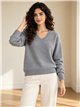 Essential V-neck knit sweater