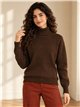 Maglione a collo alto basic in maglia