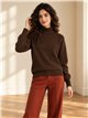 Maglione a collo alto basic in maglia