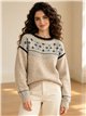 pull en maille à bordure nordique