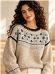 pull en maille à bordure nordique