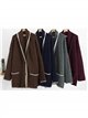 Cardigan lungo in maglia con bordi a contrasto