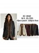 Long cardigan en maille bordé de fourrure