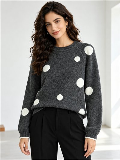 Jersey de punto lunares
